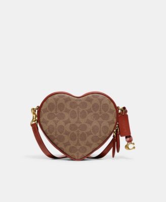 Coach Heart Signiture store Brown Wristlet