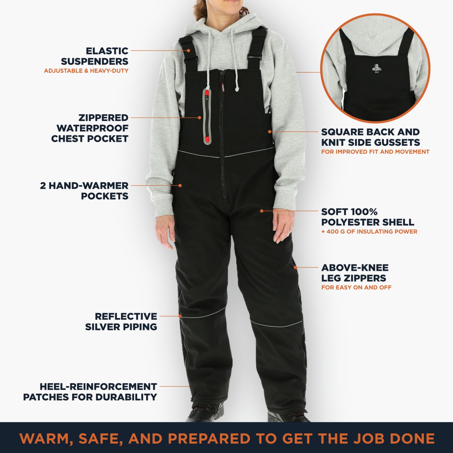 Women's Insulated Softshell Bib Overalls
