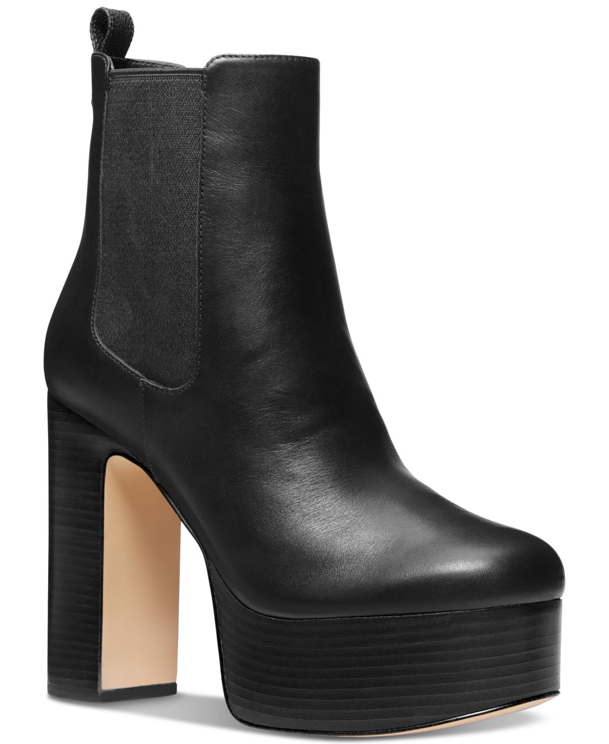 Retro Shoes – Women’s Heels, Flats & Sneakers Michael Michael Kors Womens Natasha Pull-On Platform Heeled Dress Booties - Black $135.00 AT vintagedancer.com