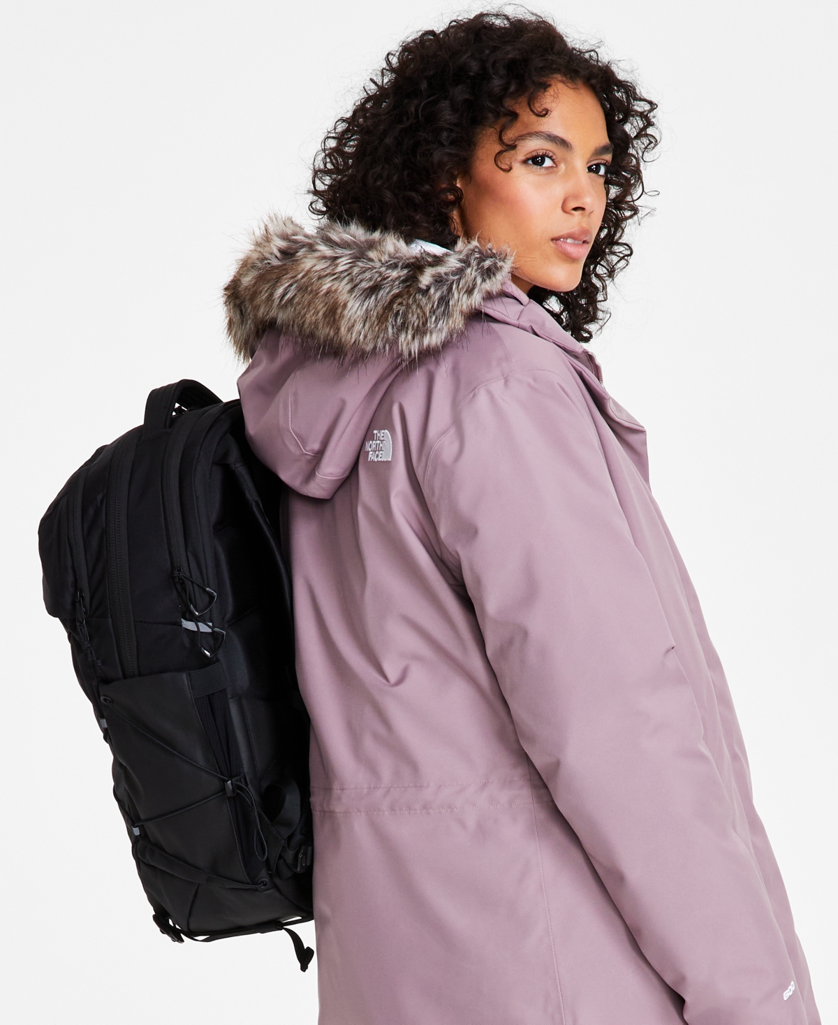 Shop The North Face Women's Borealis Backpack In Gardenia White,tnf Black