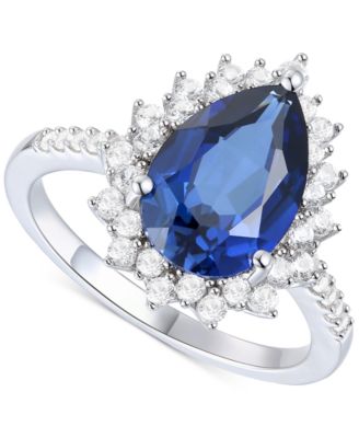 Lab-Grown Opal (7/8 ct. t.w.) & Lab-Grown White Sapphire (5/8 ct. t.w.) Halo Ring in 14k Rose Gold-Plated Sterling Silver (Also in Lab-Grown Ruby & Lab-Grown Blue Sapphire)