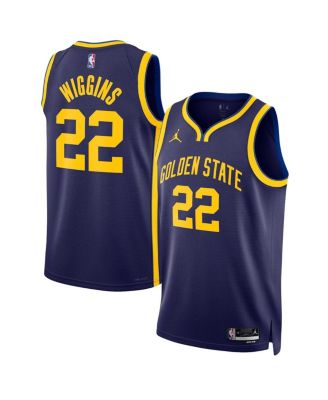 Men s and Women s Jordan Andrew Wiggins Navy Golden State Warriors Swingman Jersey Statement Edition Macy s