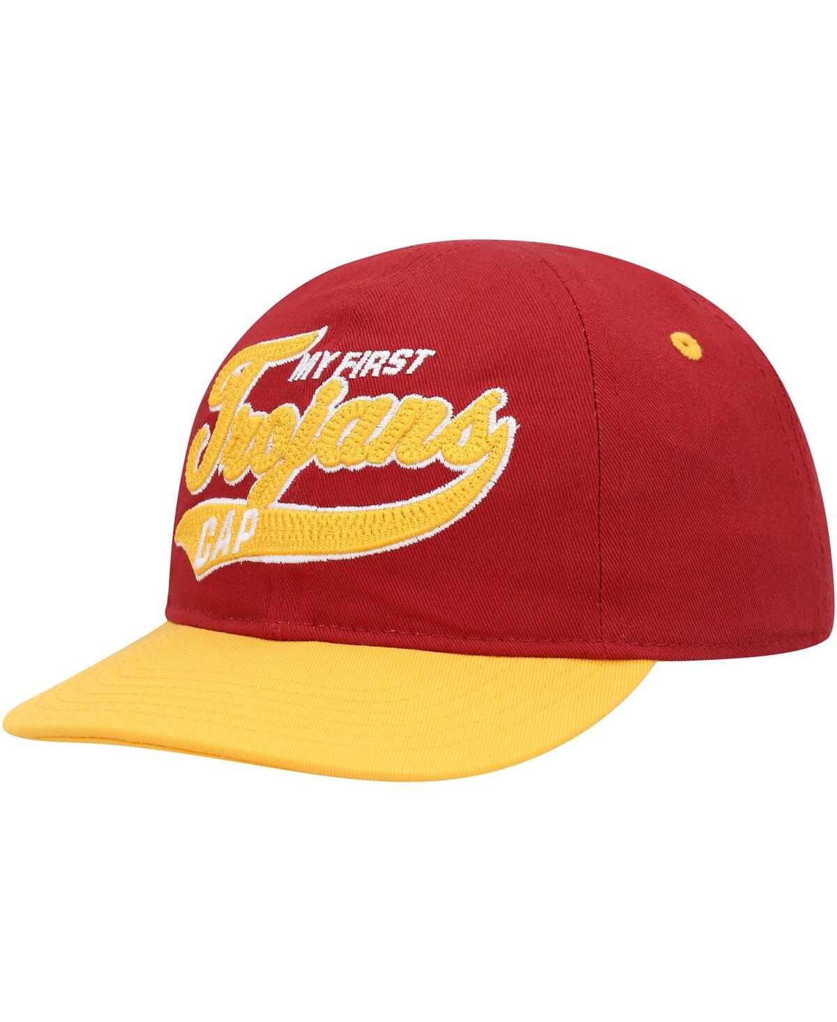 Outerstuff Babies' Infant Boys And Girls Cardinal, Gold Usc Trojans Old School Slouch Flex Hat In Cardinal,gold