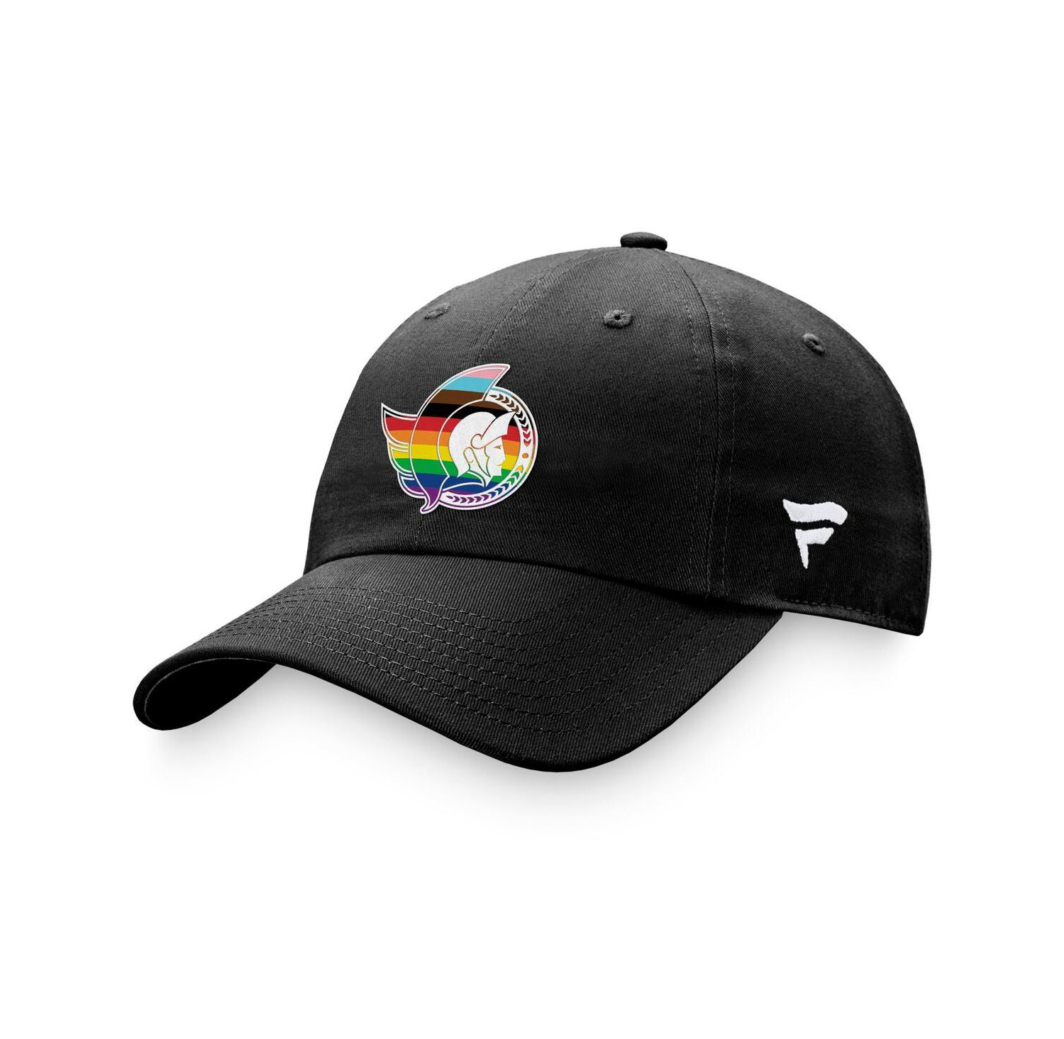 Men's Black Ottawa Senators Team Logo Pride Adjustable Hat