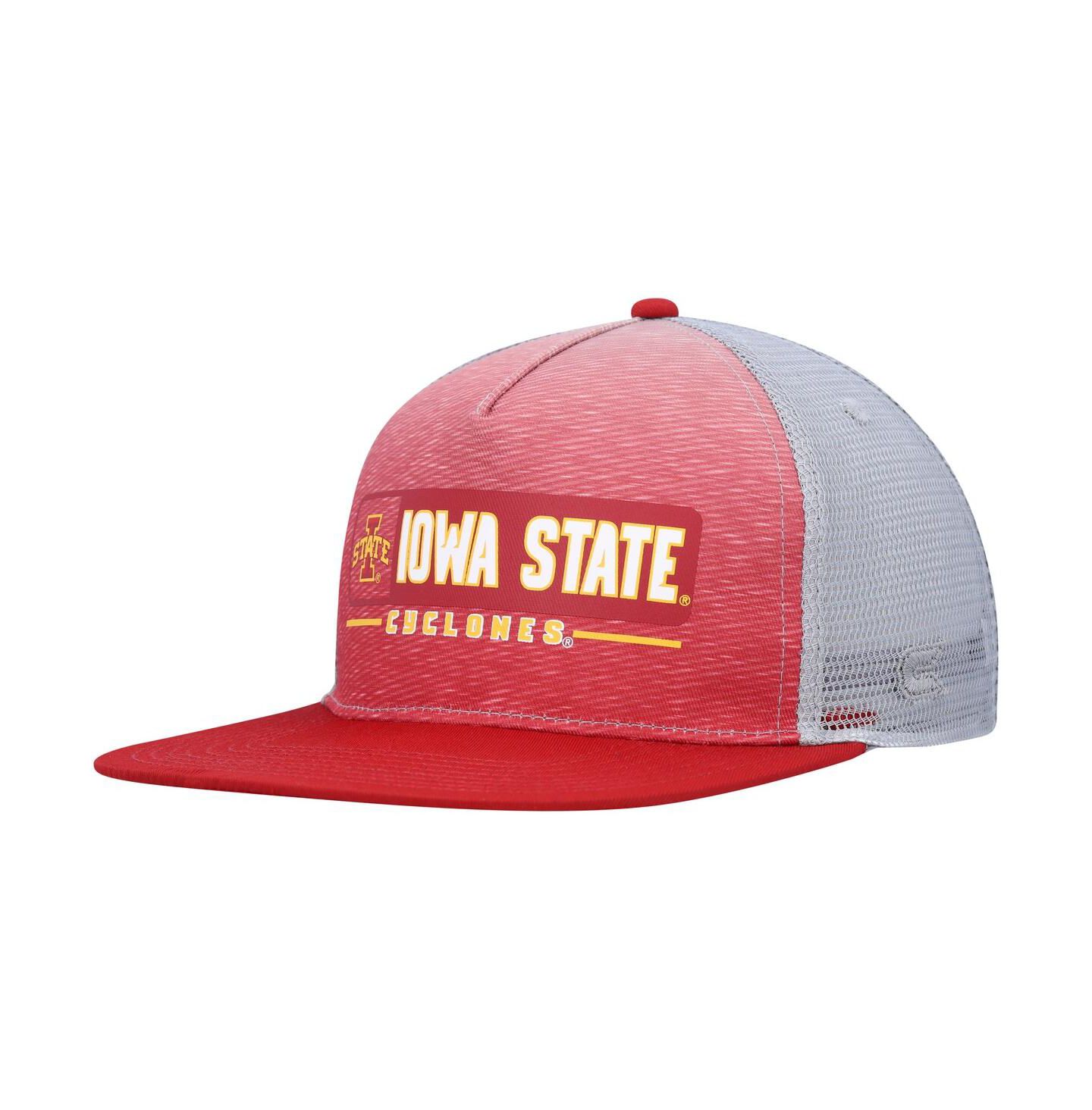 Мужская кепка Colosseum Cardinal, Gray Iowa State Cyclones Snapback Hat — фото 1