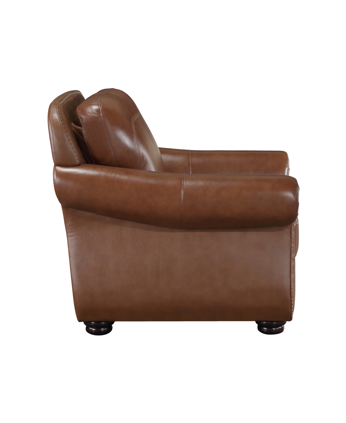 Homelegance White Label Dadeville 42" Leather Match Chair In Camel Brown