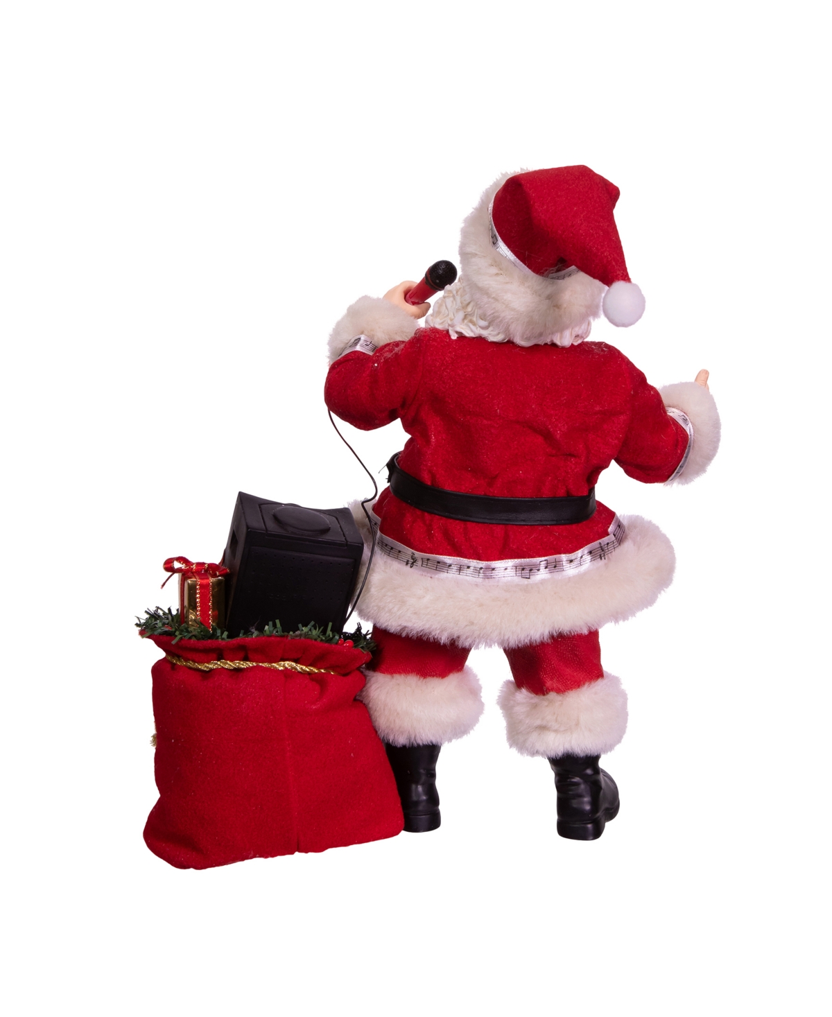 Kurt Adler Battery-Operated Fabriche Musical Karaoke Santa