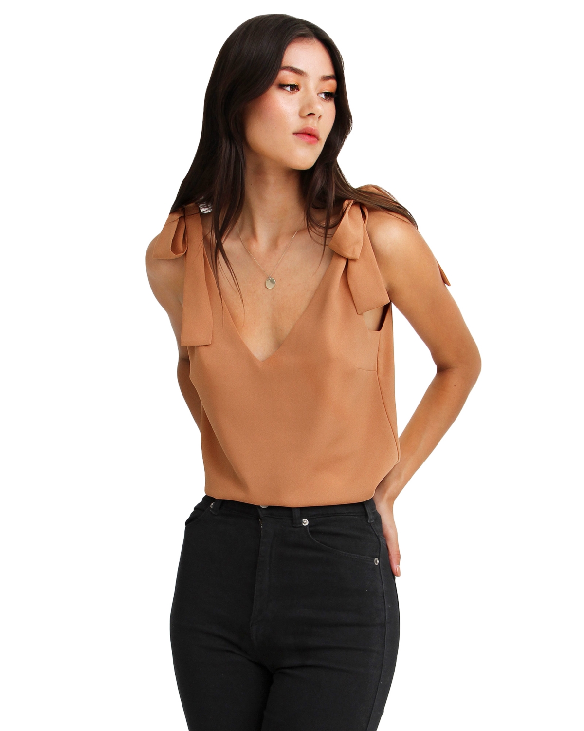 Belle & Bloom Feel For You V-neck Top - Camel