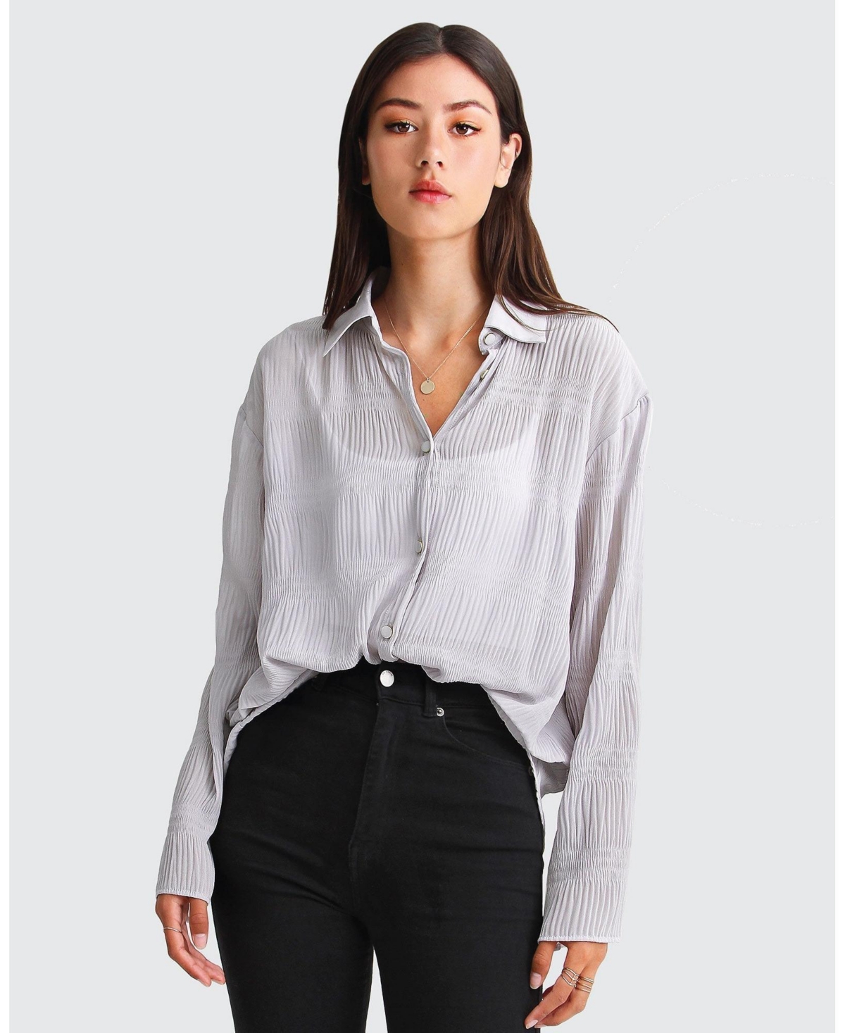 Belle & Bloom Women's Yoko Shirred Chiffon Blouse