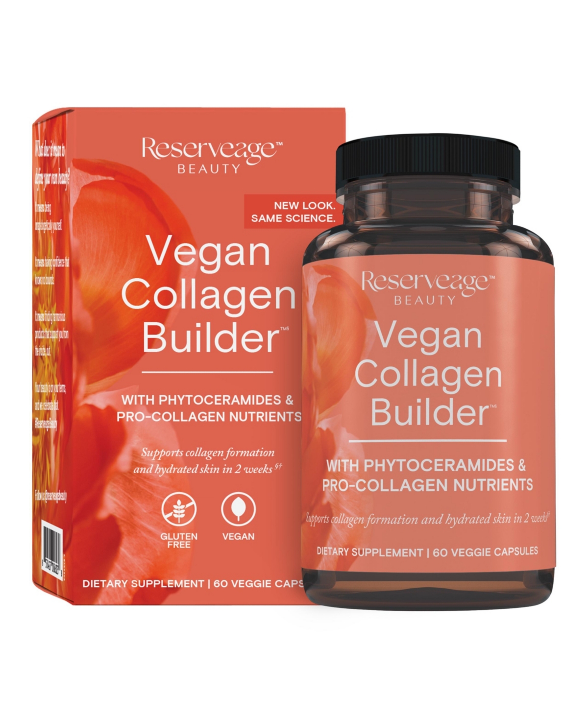 Reserveage, Collagen Builder, Plant-Based Beauty Supplement to Support Natural Collagen Production, 60 Capsules (30 Servings)