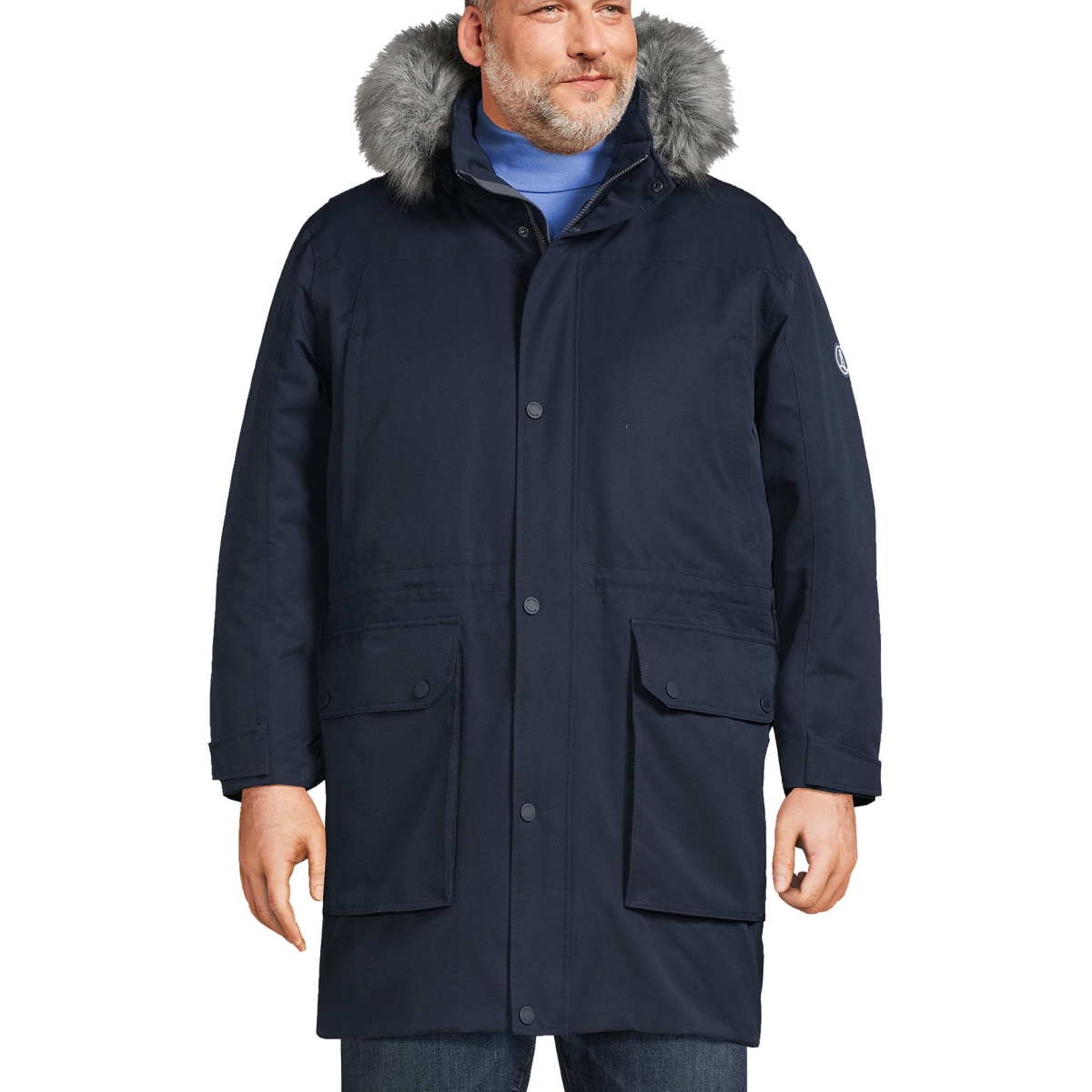 Big & Tall Expedition Waterproof Winter Down Parka - Radiant navy