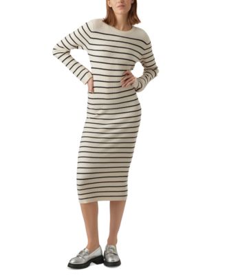 vero moda knit dress Women's Striped Ribbed Sweater vintage seiko watch for women