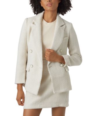 Vero Moda - Women's Tweed Double-Breasted Blazer