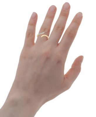 Diamond Bypass Ring (1/10 ct. t.w.) in 10k Gold, Created for Macy's