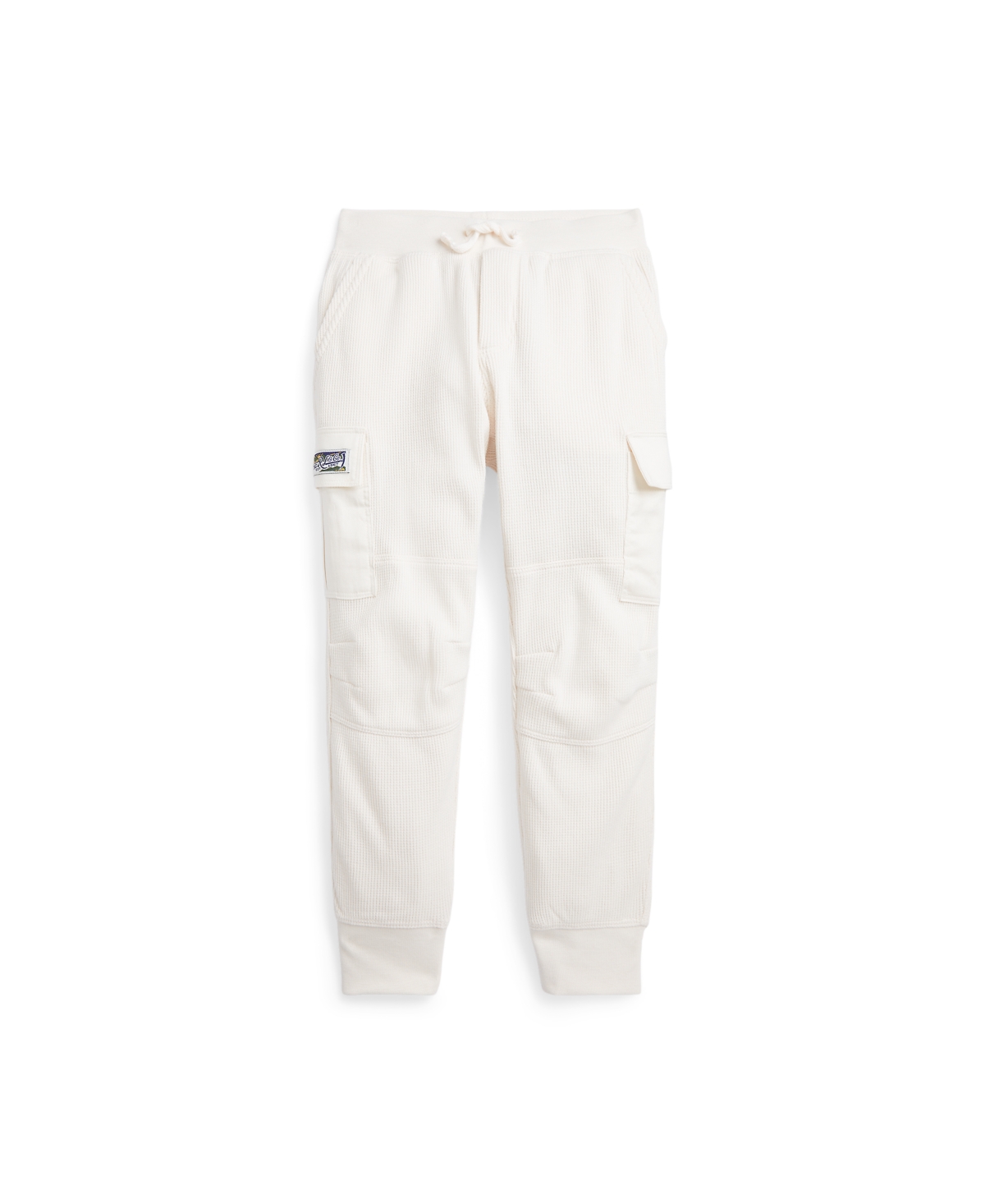 Polo Ralph Lauren Kids' Waffle-knit Cargo Jogger Pant In Antique Cream