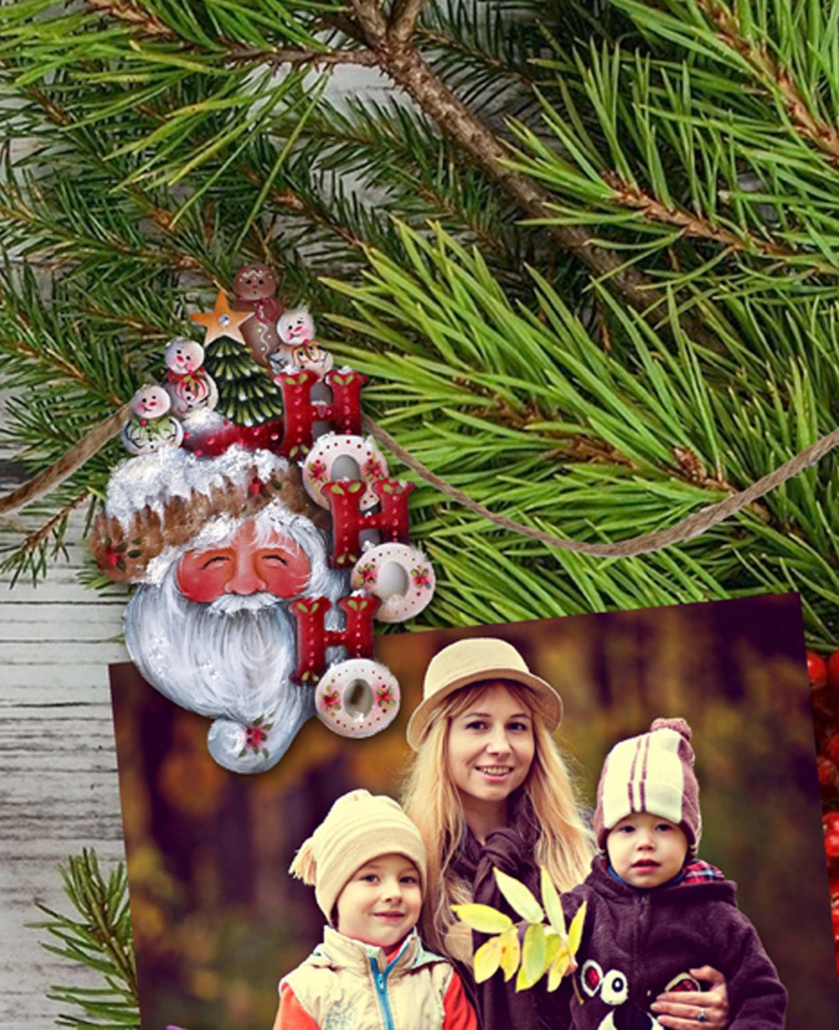 Designocracy Magical Baby Santa Christmas Wood Clip-on Ornaments Set Of 6 J. Mills-price In Multi Color