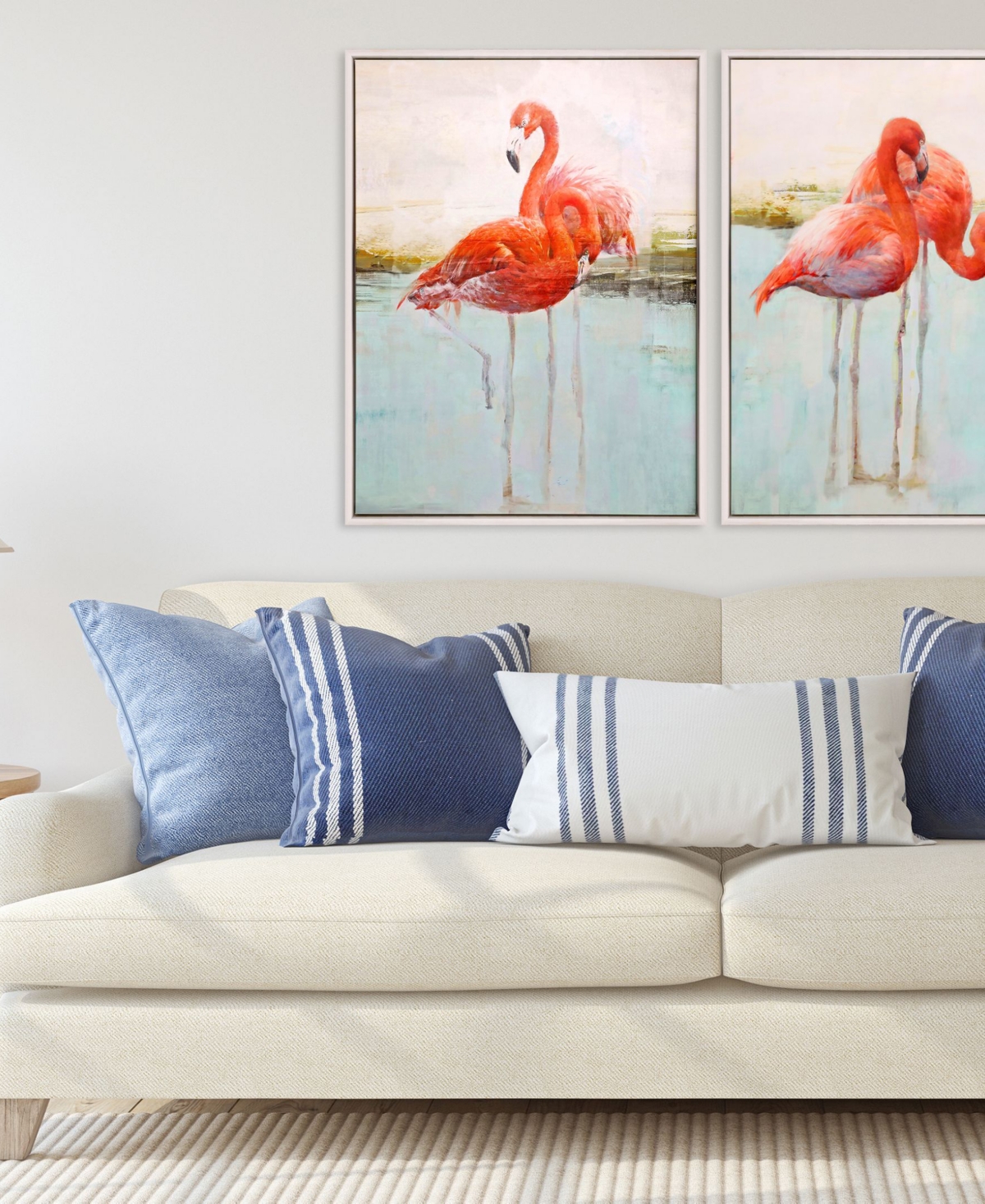 Shop Paragon Picture Gallery Wading Flamingo I Canvas In Pink