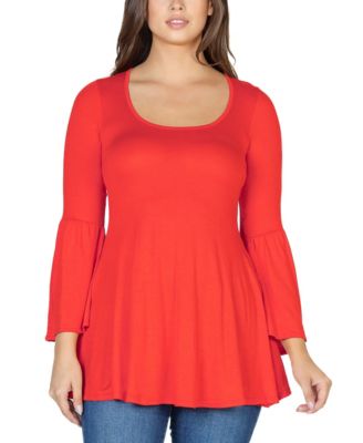 Women's Bell Sleeve Flared Tunic Top