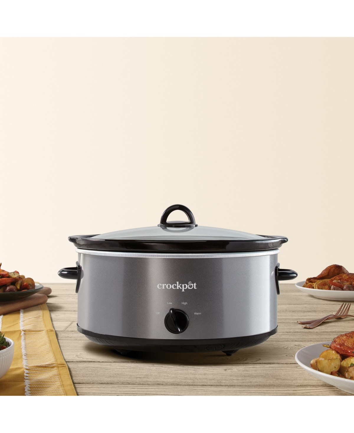 Crock-Pot® 8-Quart Manual Slow Cooker, Stainless Steel with Little Dipper®  Food Warmer 
