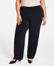 Plus & Petite Plus Size Curvy-Fit Straight-Leg Pants, Created for Macy's