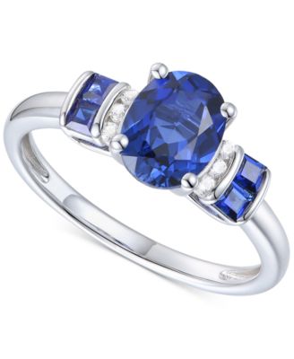 Amethyst (1-1/2 ct. t.w.) & Lab-Grown White Sapphire (1/20 ct. t.w.) Statement Ring in 14k Gold-Plated Sterling Silver (Also in Additional Gemstones)