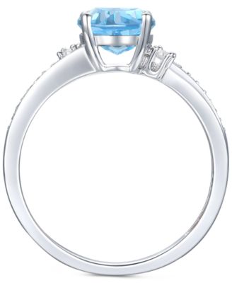 Amethyst (1-1/2 ct. t.w.) & Lab-Grown White Sapphire (1/8 ct. t.w.) Swirl Ring in 14k Gold-Plated Sterling Silver (Also in Additional Gemstones)