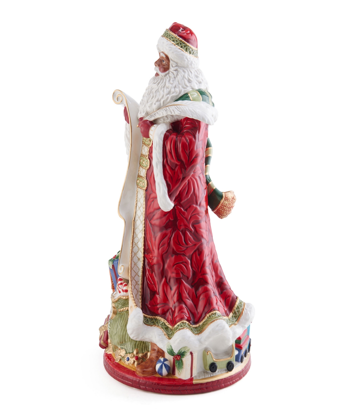 Fitz and Floyd Holiday Home African American Santa Figurine, 18.75-in