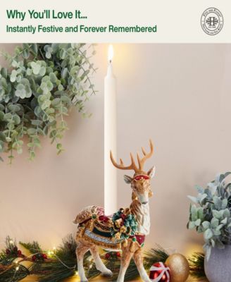 Noel Holiday Standing Deer Candle Holder, 10.25-in