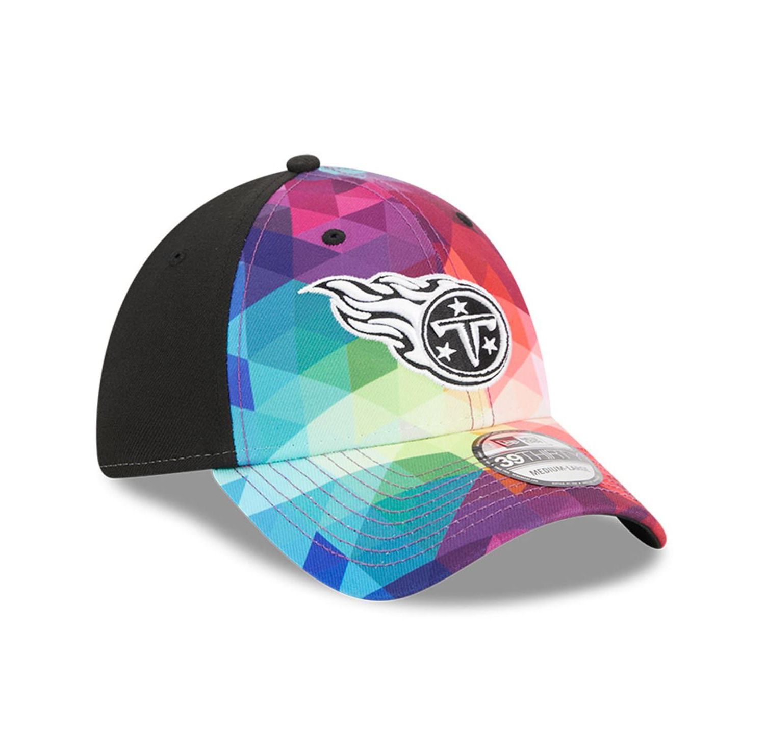 Men's and Women's Multicolor, Black Tennessee Titans 2023 NFL Crucial Catch 39THIRTY Flex Hat