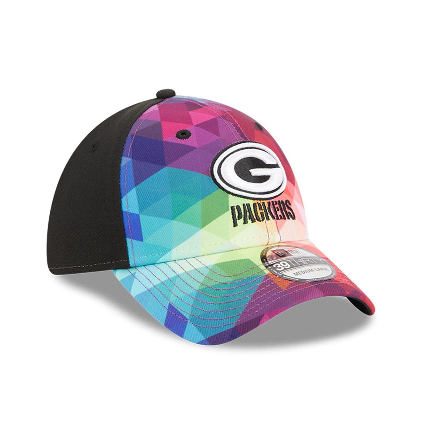Кепка New Era Multicolor, Black Green Bay Packers 2023 NFL Crucial Catch 39THIRTY Flex Hat — фото 3