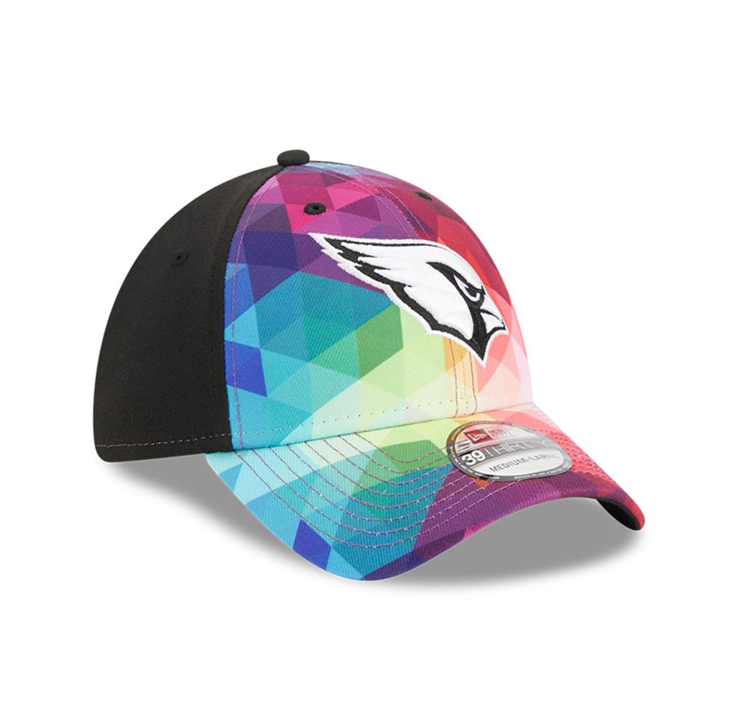 Men's and Women's Multicolor, Black Arizona Cardinals 2023 NFL Crucial Catch 39THIRTY Flex Hat