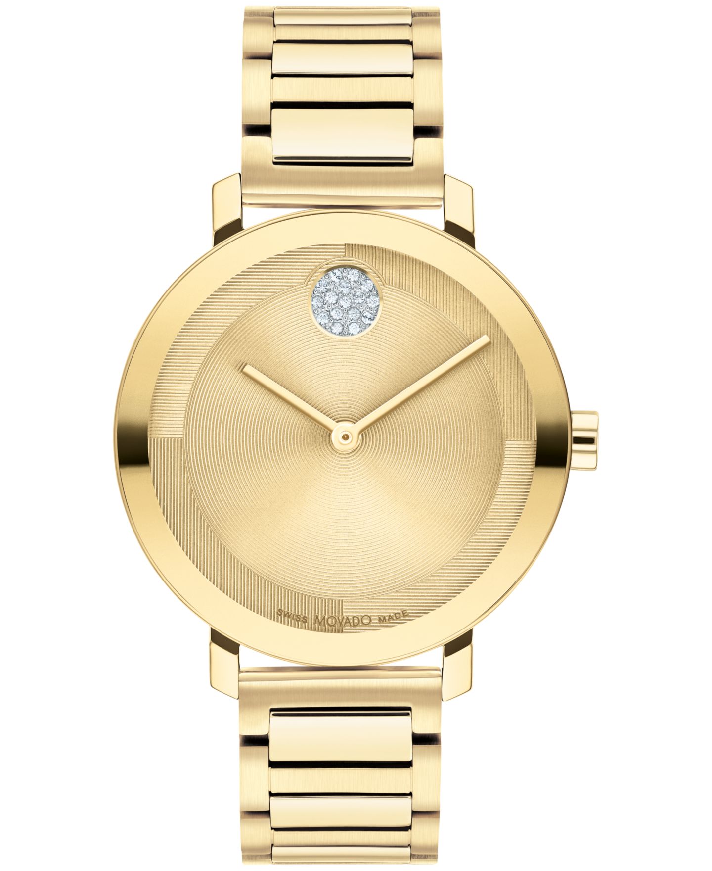 Женские часы Movado Bold Evolution 2.0 Swiss Quartz Ionic Plated Light Gold-Tone 2 Steel Watch 34mm — фото 1