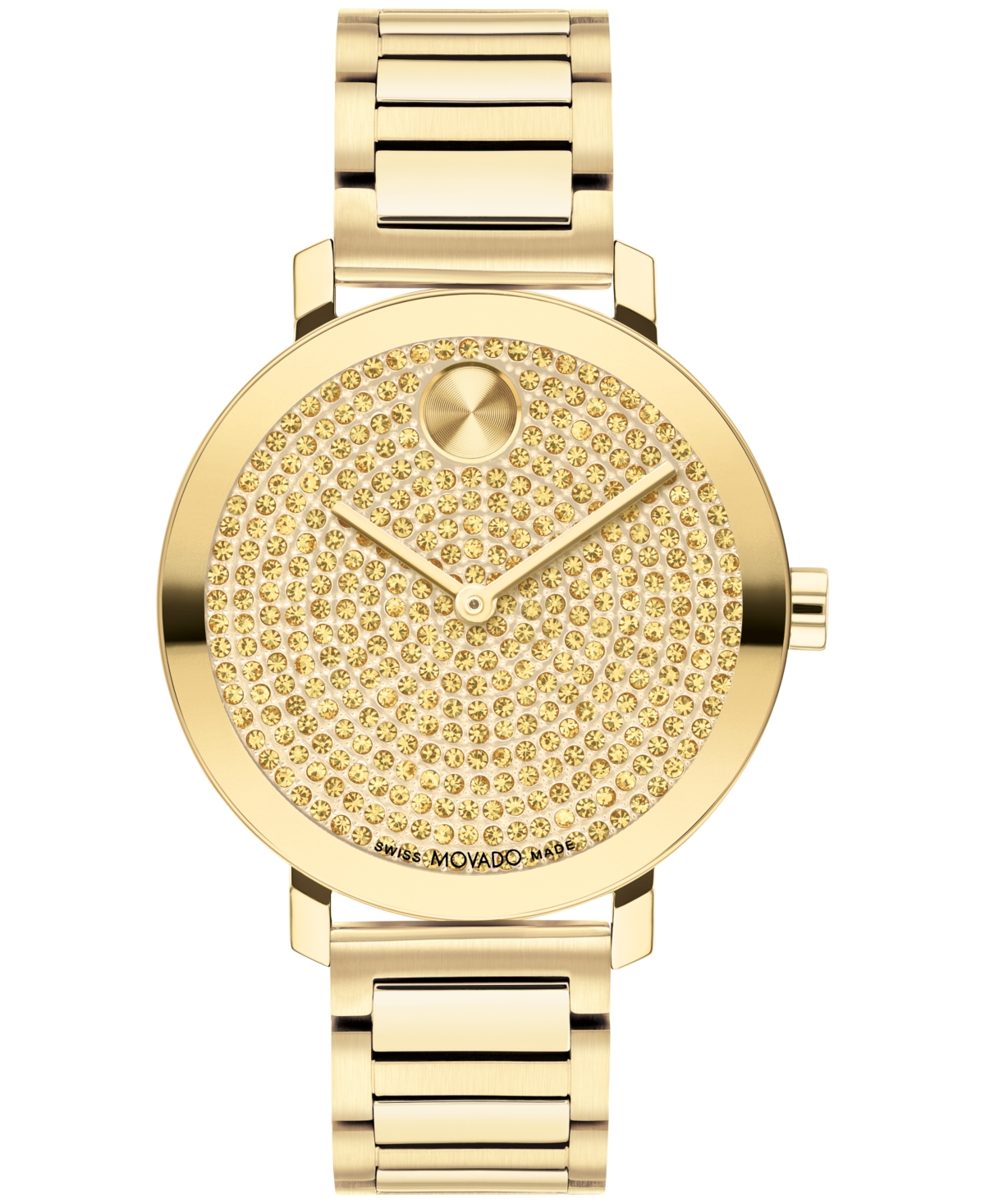 Movado Women's Bold Evolution 2.0 Swiss Quartz Ionic Plated Light Gold-tone 2 Steel Watch 34mm In Yellow Gold