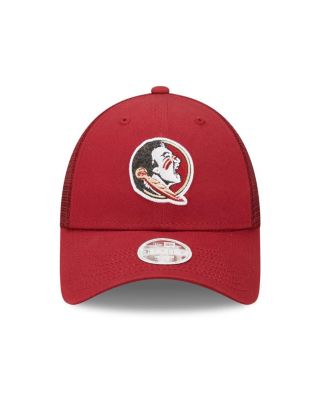 Womens New Era Garnet Florida State Seminoles 9FORTY Logo Spark Trucker Snapback Hat 4590₽