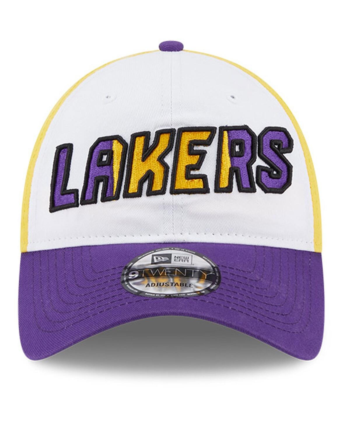 Men's New Era Purple Los Angeles Lakers Back Half 9TWENTY Adjustable Hat - Purple
