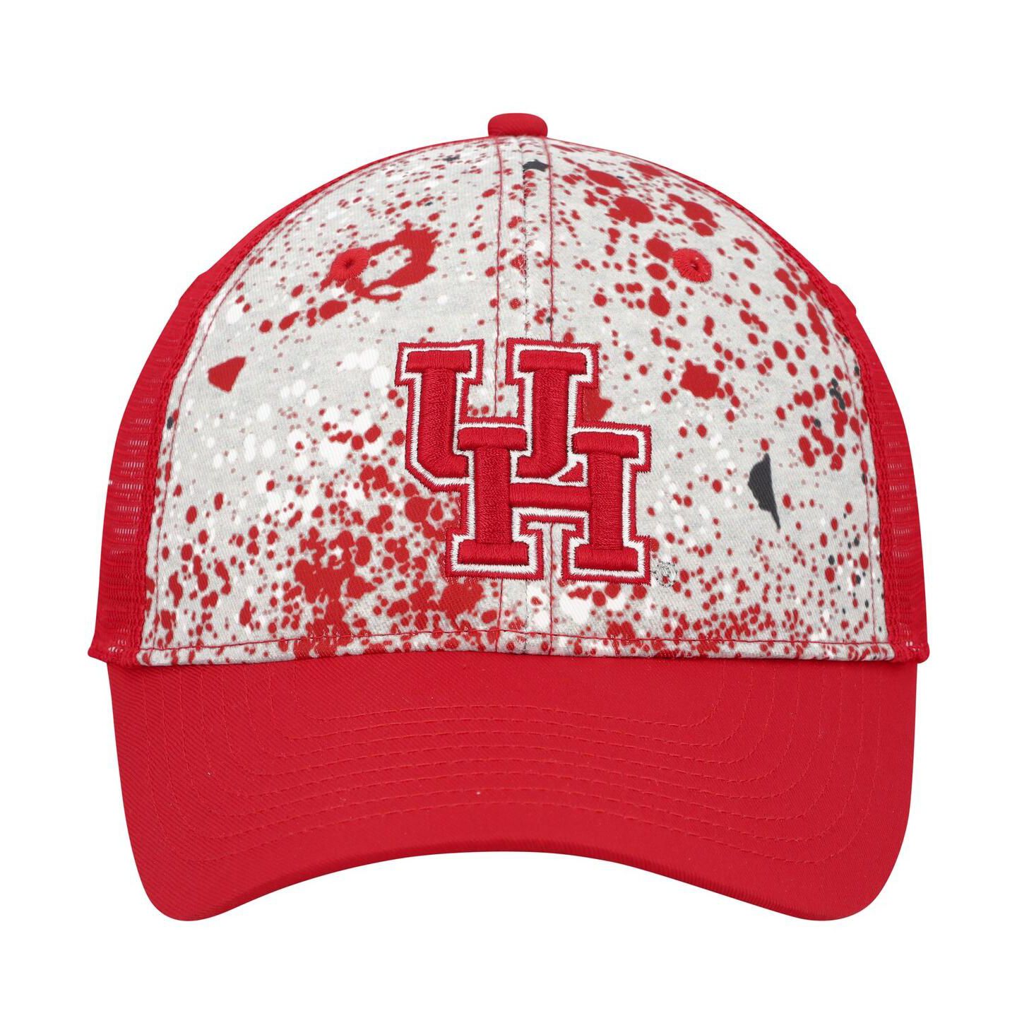 Мужская кепка Colosseum Gray, Red Houston Cougars Love Fern Trucker Snapback Hat — фото 2