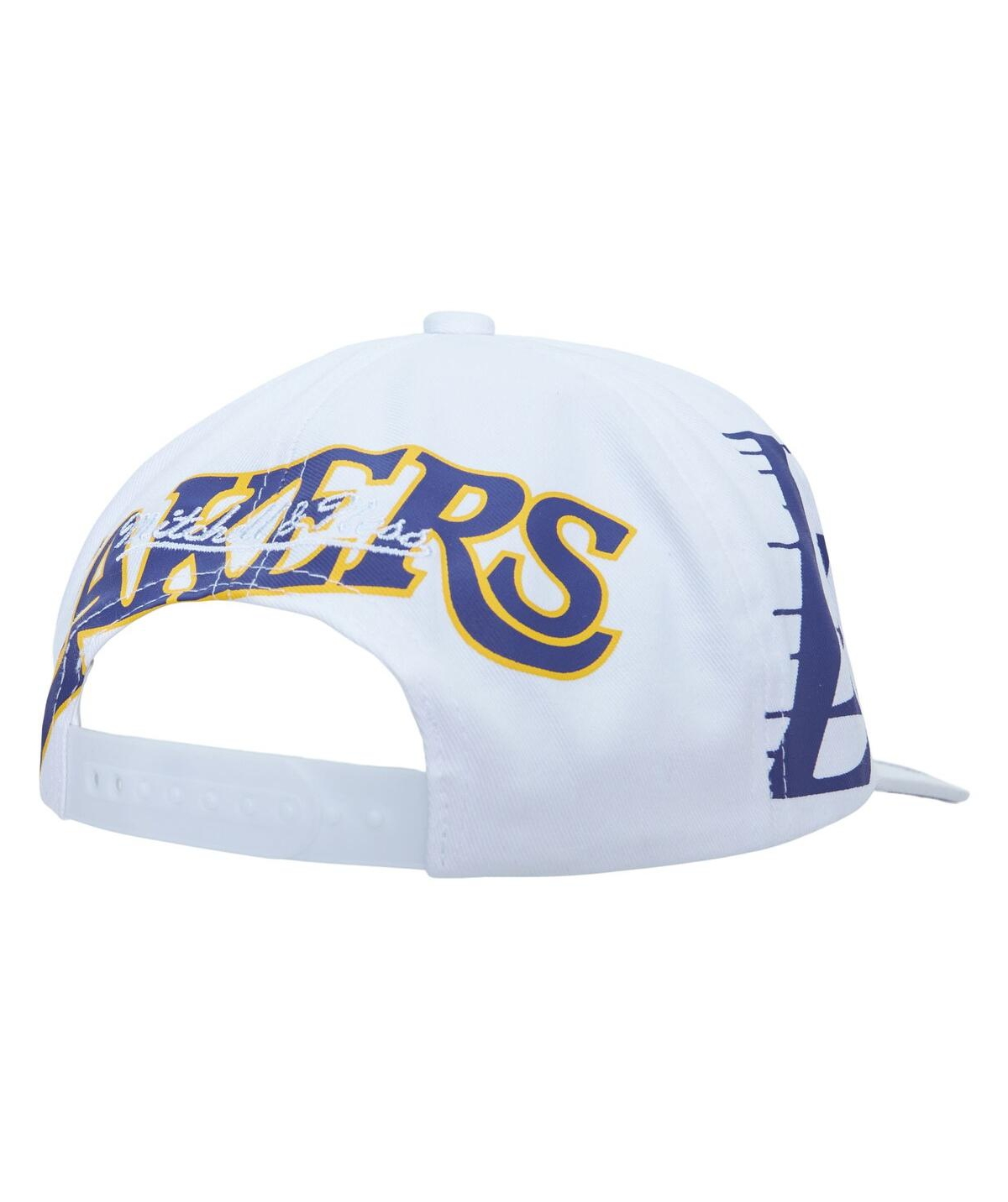 Shop Mitchell & Ness Men's  White Los Angeles Lakers Hardwood Classics In Your Face Deadstock Snapback Hat