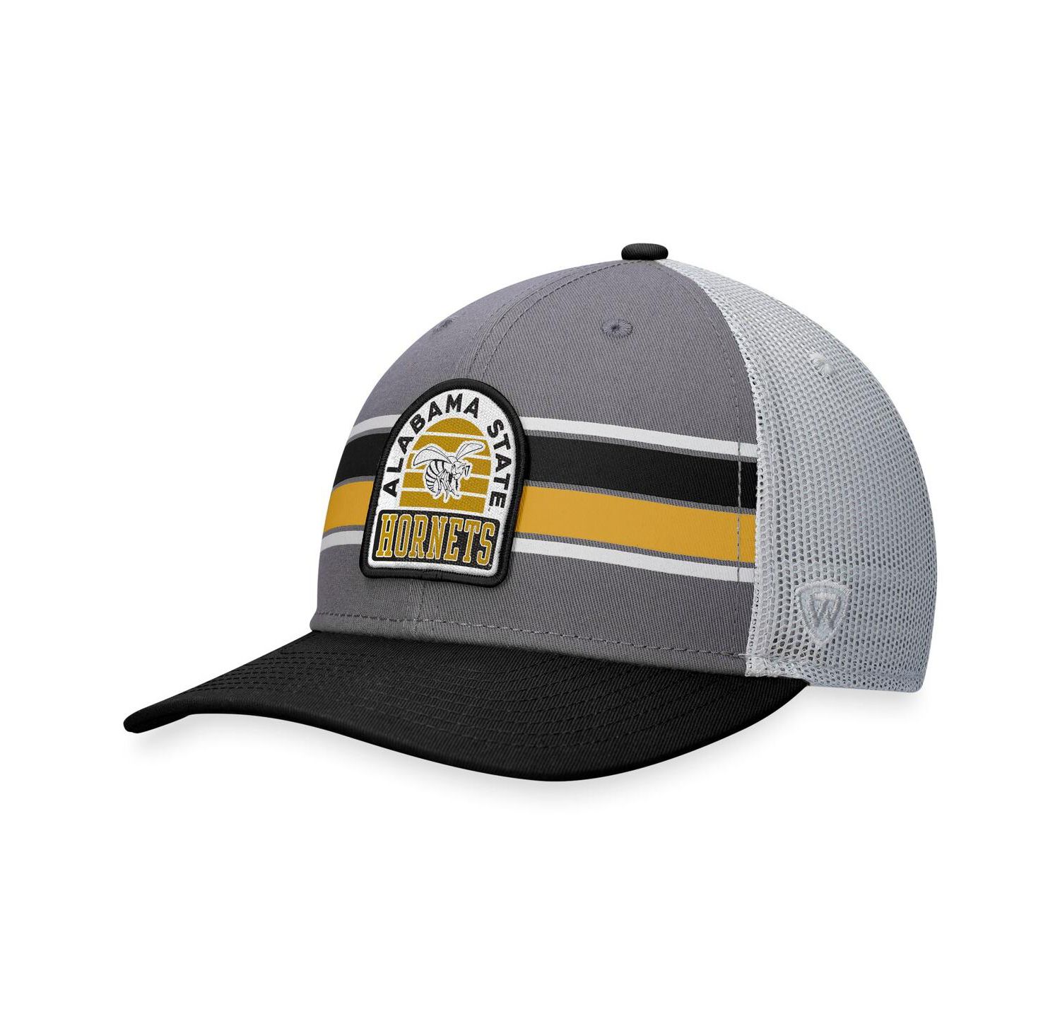 Men's Black, Gray Alabama State Hornets Aurora Trucker Adjustable Hat