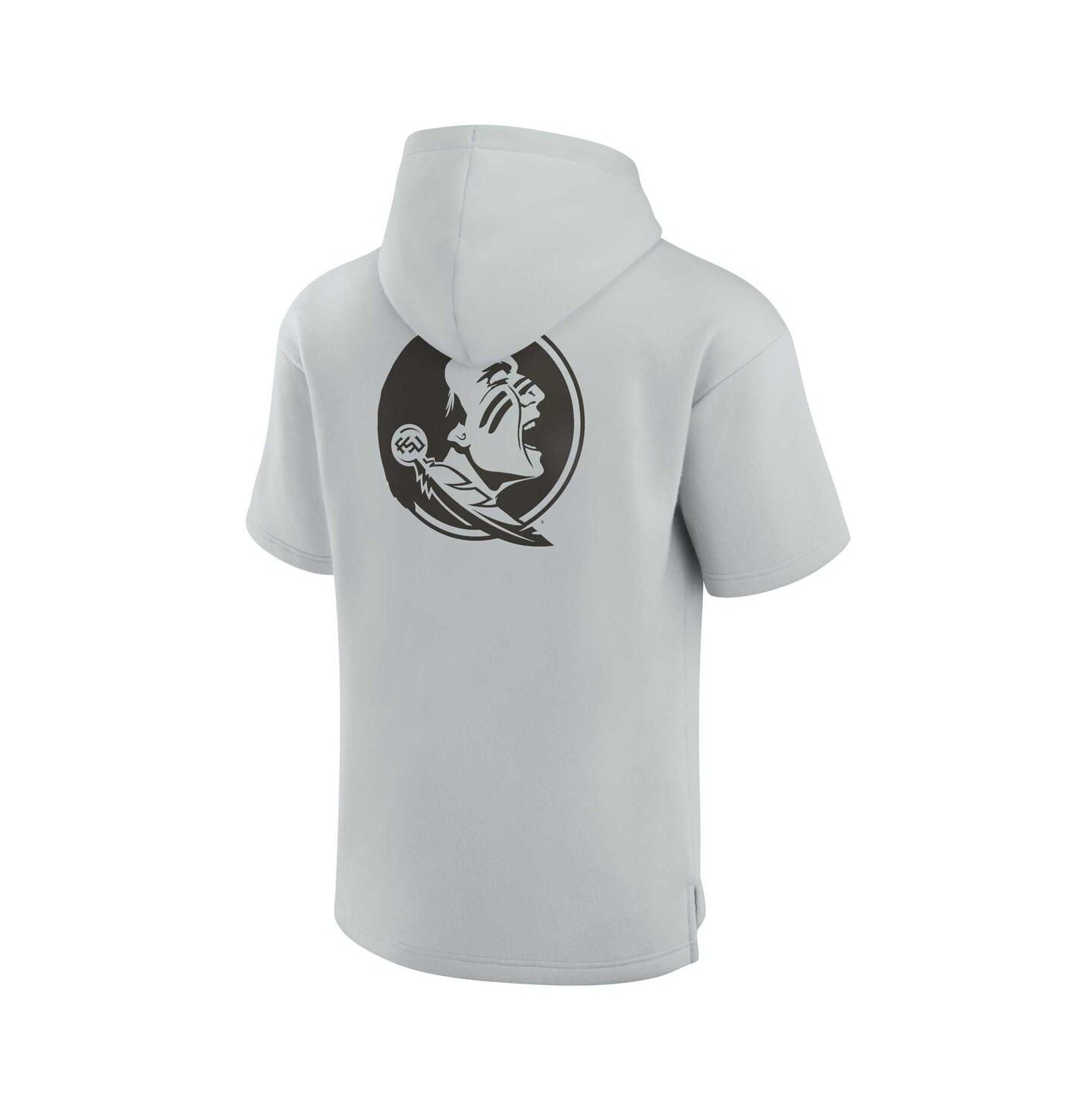 Худи Fanatics Signature Gray Florida State Seminoles Super Soft Fleece Short Sleeve Pullover — фото 3