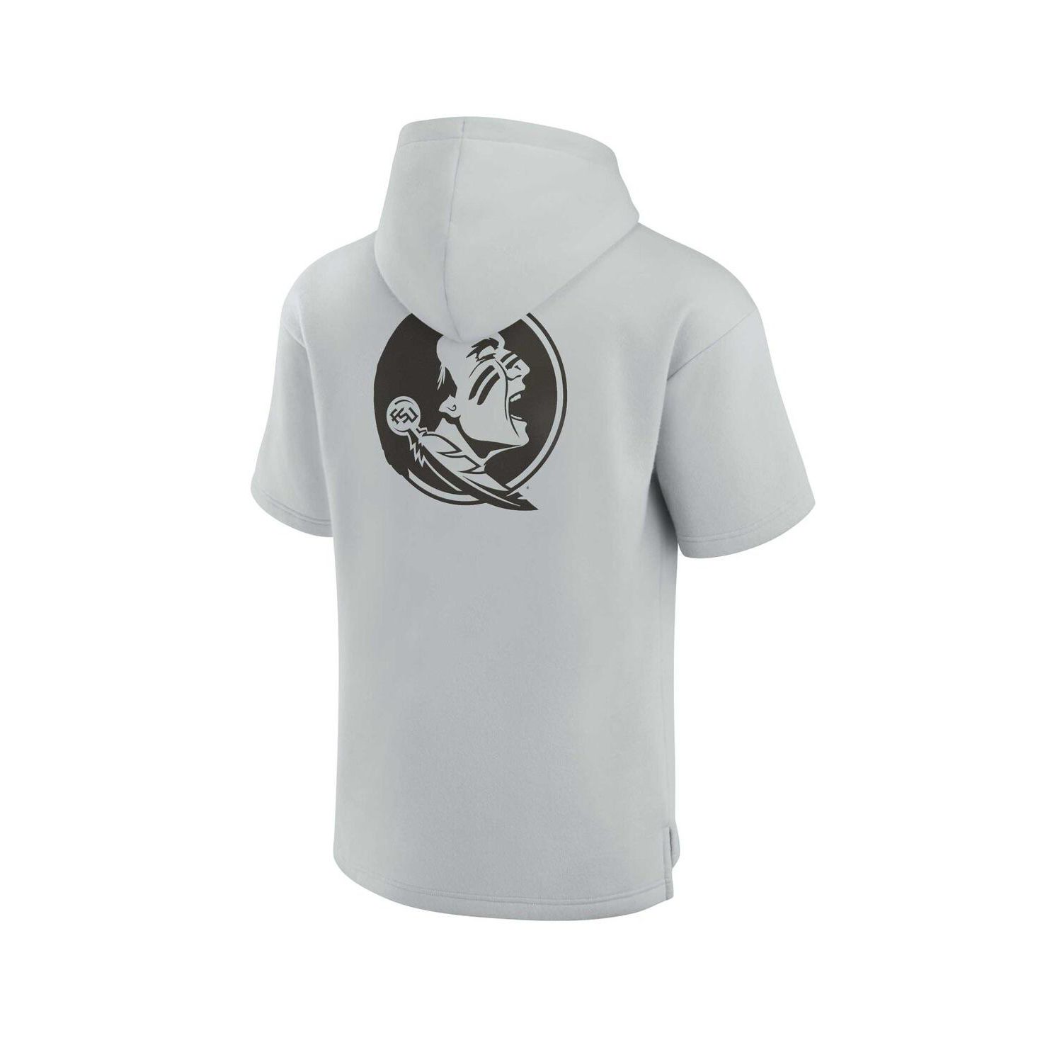 Men's and Women's Gray Florida State Seminoles Super Soft Fleece Short Sleeve Pullover Hoodie