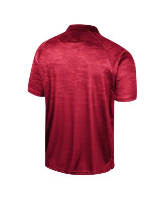 Men's Crimson Washington State Cougars Honeycomb Raglan Polo Shirt