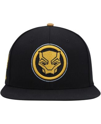 Men's Black Black Panther Snapback Hat