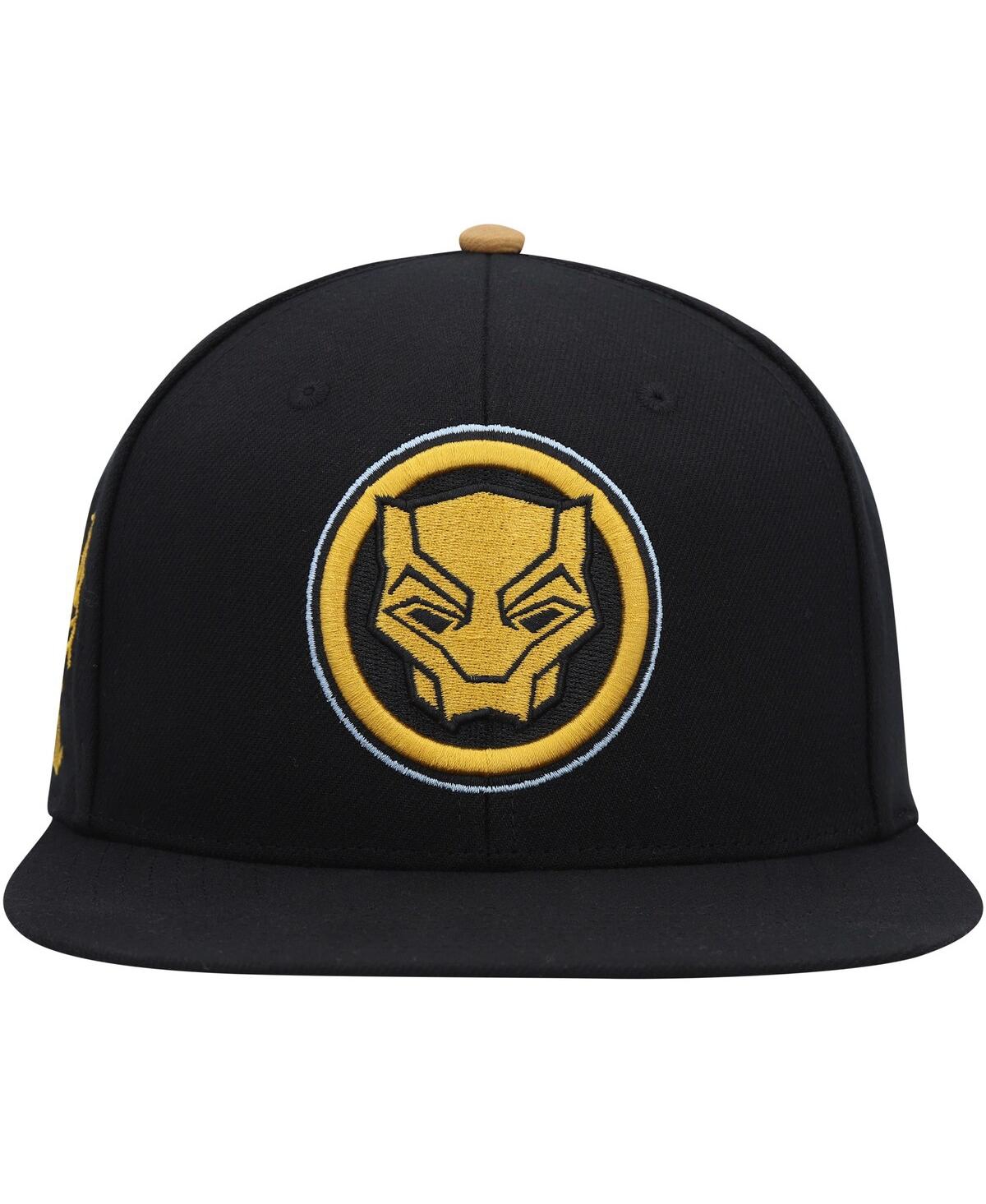 Shop Marvel Men's  Black Black Panther Snapback Hat
