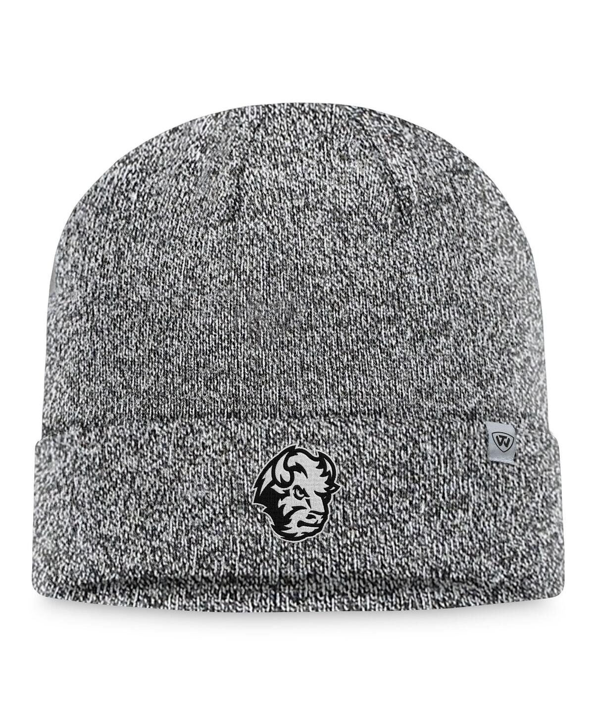 Top Of The World Men's  Heather Black Ndsu Bison Cuffed Knit Hat In Heather Black