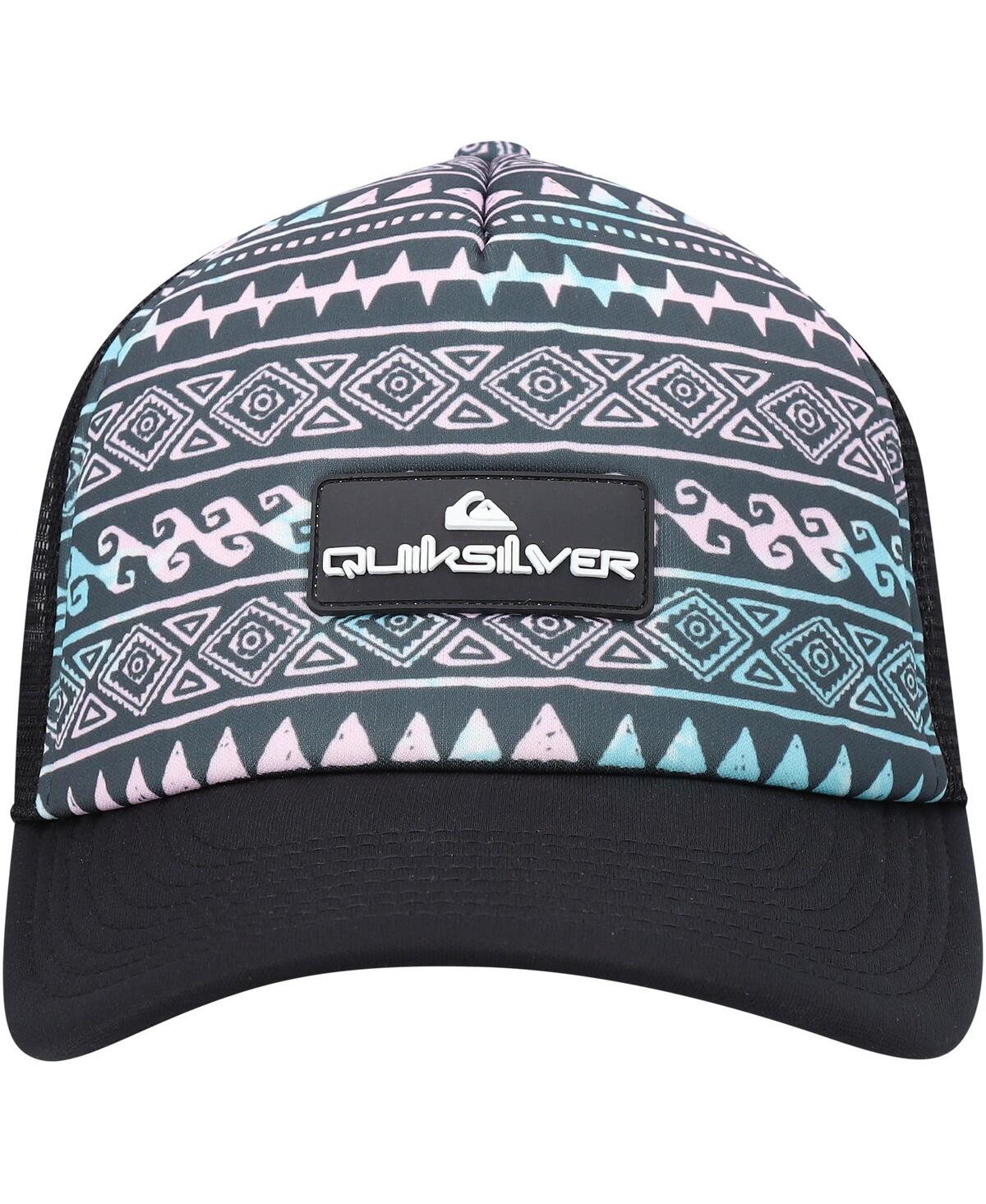 Shop Quiksilver Men's  Navy Foam Grillson Trucker Snapback Hat