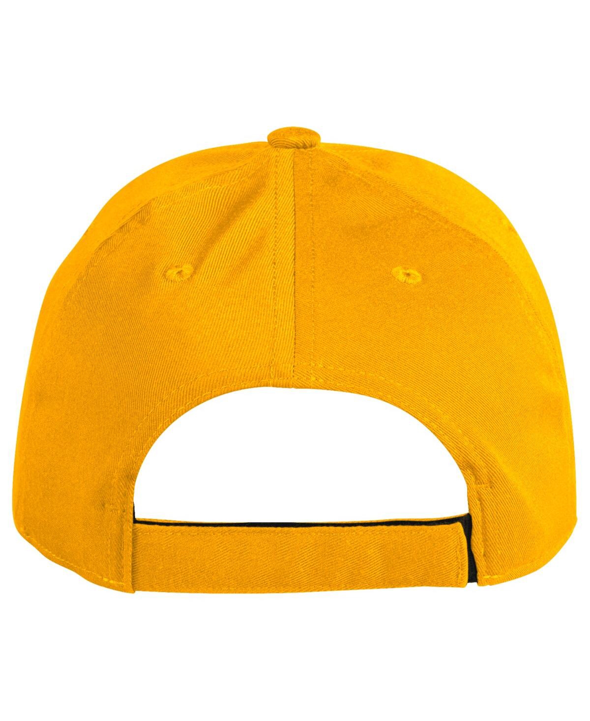 Shop Adidas Originals Men's Adidas Gold Nashville Predators Locker Room Three Stripe Adjustable Hat