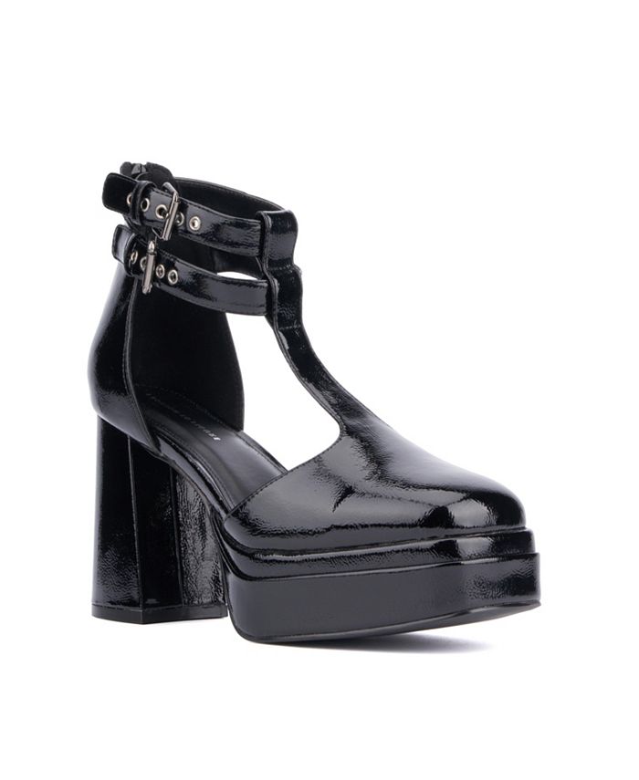 Wide platform pumps hot sale