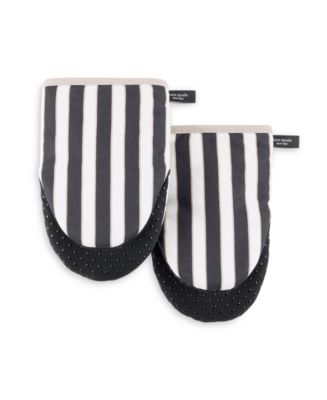 kate spade new york Botanical Stripe Mini Oven Mitt 2-Pack Set, 5.5