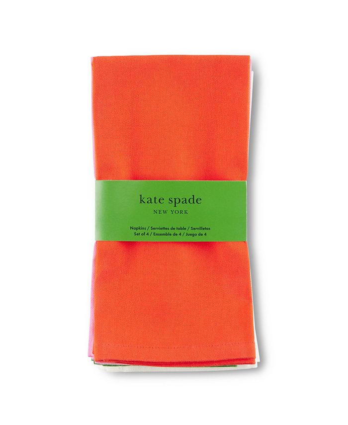 kate spade new york Holiday Cheers Cloth Napkins 4Pack Set, with