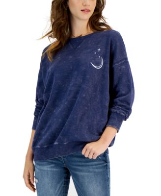 Self Esteem - Juniors' Washed Out Crewneck Sweatshirt